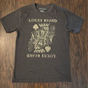 Lucky Brand Charcoal King of Spades Tee